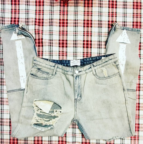 Weapons of China Denim - Severally Distressed  Stonewashed Jean's